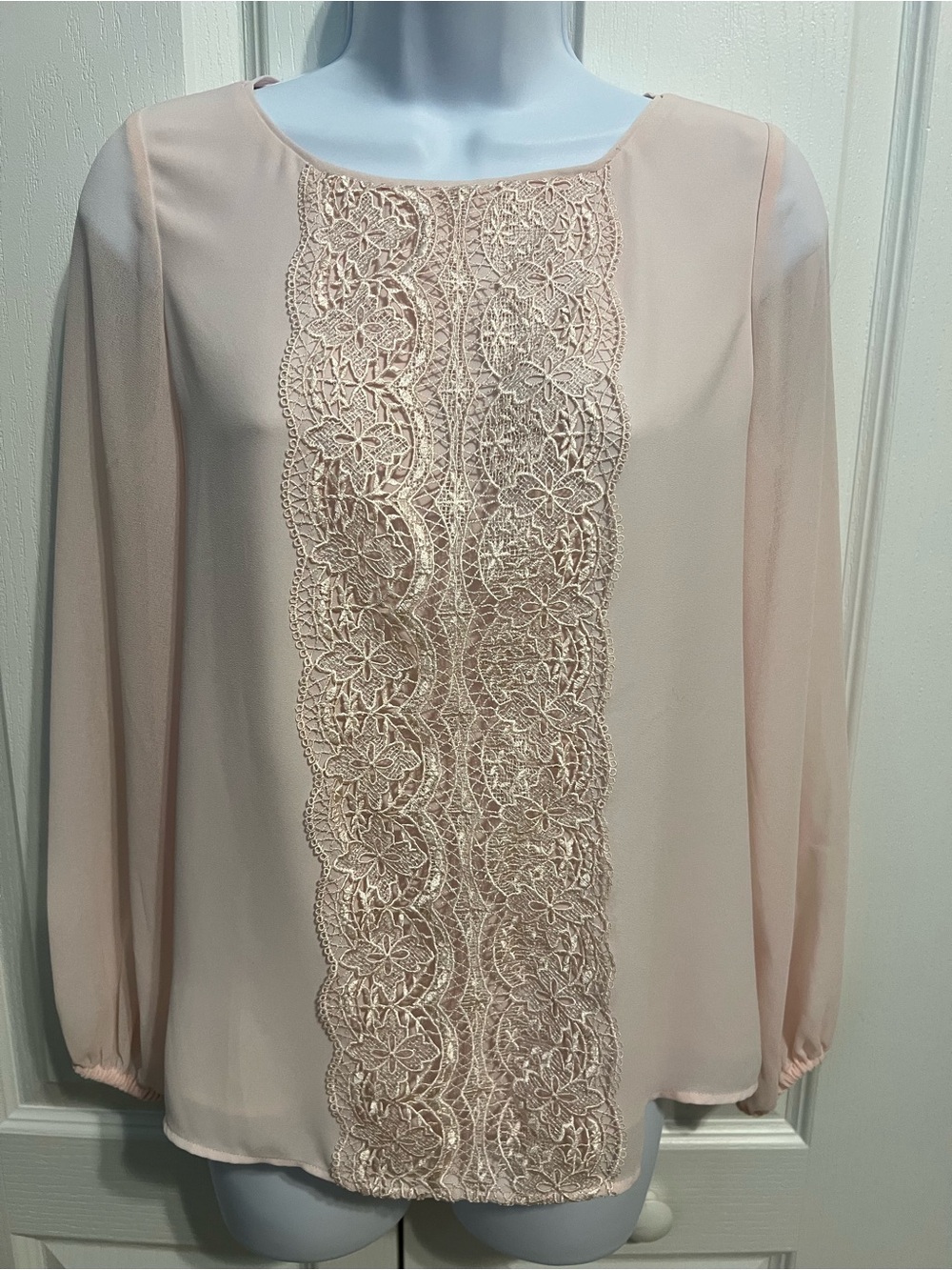 White House Black Market Light Pink Blouse